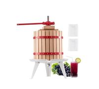 VEVOR Pressoir à Fruits Manuel 12 L, Presse à Vin avec Panier en Bois Massif avec 8 Blocs, Presse-Agrumes avec Poignée, Presse à Jus, Raisin, Cidre de Pomme, Miel pour la Cuisine et la Maison