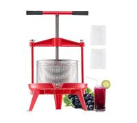 VEVOR Pressoir à Fruits Manuel pour la Fabrication du Vin 9L en Acier Inoxydable