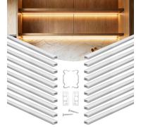 VEVOR Profilé aluminium LED Canal U - 1 m - Lot de 20 - Diffuseur Opale