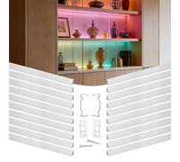VEVOR Profilé aluminium LED en V 1 m – Lot de 20, diffuseur PC blanc laiteux, anodisé argent