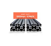 VEVOR Profilés d'extrusion en aluminium 4040 – Lot de 4 1000 mm, rainure en T, anodisé, noir