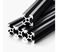 VEVOR Profilés d'Extrusion en Aluminium 2020, Lot de 10, Rail Linéaire Anodisé Norme Européen Rainure en T 2000 mm, Haute Résistance, pour Imprimante 3D, Machine Bricolage CNC, Gravure au Laser, Noir