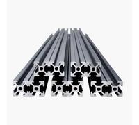 VEVOR Profilés d'Extrusion en Aluminium 2020, Lot de 10, Rail Linéaire Anodisé Norme Européen Rainure en T 1500 mm, Haute Résistance, pour Imprimante 3D, Machine Bricolage CNC, Gravure au Laser, Noir