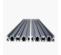 VEVOR Profilés d'Extrusion en Aluminium 2040, Lot de 4, Rail Linéaire Anodisé Norme Européen Rainure en T 1000 mm, Haute Résistance, pour Imprimante 3D, Machine Bricolage CNC, Gravure au Laser, Noir