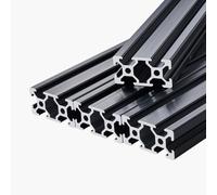 VEVOR Profilés d'extrusion en aluminium 2040 Lot de 5 1000 mm anodisé rainure en T noir