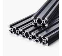 VEVOR Profilés d'Extrusion en Aluminium 2040, Lot de 5, Rail Linéaire Anodisé Norme Européen Rainure en T 1500 mm, Haute Résistance, pour Imprimante 3D, Machine Bricolage CNC, Gravure au Laser, Noir