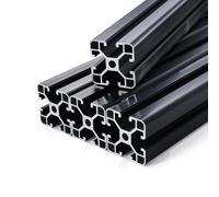 VEVOR Profilés d'Extrusion en Aluminium 4040, Lot de 4, Rail Linéaire Anodisé Norme Européen Rainure en T 1000 mm, Haute Résistance, pour Imprimante 3D, Machine Bricolage CNC, Gravure au Laser, Noir