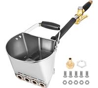 VEVOR Projecteuse d'Enduit Pistolet à Ciment Machine à Crépir avec 4 Jets Pulvérisateur de Sablon Plâtre Béton Mortier Chaux pour Peinture Murale, Argent