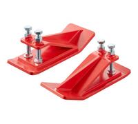 VEVOR Protecteur de Godet de Tracteur, Lot de 2, Protecteur de Bord de Godet Acier Robuste, Dispositif Antidérapant avec Écrous, Boulons à Double Hexagone, pour Déneigement, Épandage de Gravier, Rouge