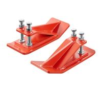 VEVOR Protecteur de Godet de Tracteur, Lot de 2, Protecteur de Bord de Godet Acier Robuste, Dispositif Antidérapant avec Écrous, Boulons Double Hexagone, pour Déneigement, Épandage de Gravier, Orange
