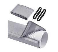 VEVOR Protection pour tuyau de climatiseur, pour tube d'échappement 12,7 et 15 cm, housse de protection pour tuyau climatisation portable, installation facile avec 2 sangles à boucle réglables, gris
