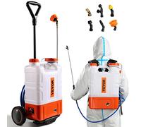 VEVOR Pulvérisateur à dos alimenté par batterie avec roue réservoir 15L 0-94PSI