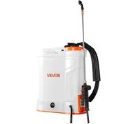 VEVOR Pulverisateur a Dos Electrique a Batterie 12 L, Reglable 0-6,2 Bar, avec 2 Lances, 5 Buses, Batterie 18 V 2 Ah, Pulverisateur