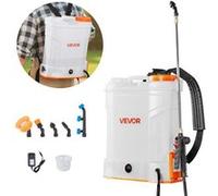 VEVOR Pulvérisateur à Dos Électrique à Batterie 12 L, Réglable 0-6,2 bar, avec 2 Lances, 5 Buses, Batterie 18 V 2 Ah, Pulvérisateur Portable pour Jardin, Pelouse, Désherbage, Pulvérisation, Nettoyage