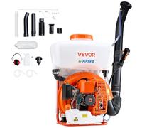 VEVOR Pulvérisateur à Dos Thermique, Moteur 63 CC 2,1 KW, Brumisateur à Dos à Essence avec Réservoir 16 L, Système Pulvérisation Poudre et Liquide, pour Entretien Cultures de Jardinage, Agriculture