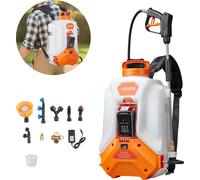 VEVOR Pulvérisateur à Dos Électrique à Batterie 16 L, Réglable 0-6,2 Bar, avec 2 Lances, 8 Buses, Batterie 21 V 4 Ah, Pulvérisateur Portable pour Jardin, Pelouse, Désherbage, Pulvérisation, Nettoyage