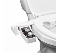 VEVOR Pulvérisateur Bidet Non Électrique, Accessoire pour Bidet Toilette Ultra Fin de 7 mm, Pression d'Eau Réglable, Doubles Buses Rétractables, Eau Chaude et Froide, pour Lavage Arrière et Féminin