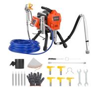 VEVOR Pulvérisateur de Peinture sans Air 1500 W, Système de Pulvérisation de Peinture 3300 PSI Haute Pression, avec Brosse, Tuyau, Rallonge, Buses, pour Décoration Intérieure Fournitures Clôtures