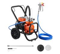 VEVOR Pulvérisateur de Peinture sans Air à Membrane, Système de Pulvérisation de Peinture Airless 2000 W, pour Décor Intérieure Extérieure, Haute Pression 22,75 MPa, avec Chariot, Rallonge et Brosse