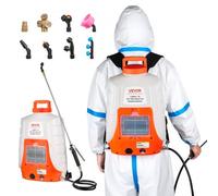 VEVOR Pulvérisateur Électrique à Dos 16 L Pulvérisateur à Batterie Dos 12 V pour Arrosage Nettoyage Pelouse Jardin avec 8 Buses 2 Lances Télescopiques Pression Réglable 0-6,2 bar Autonomie 4-6 heures