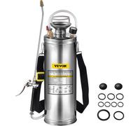 VEVOR Pulvérisateur Inox 10L Brumisateur Jardin pour Plante pour Jardinage Domestique et Nettoyage au Sol