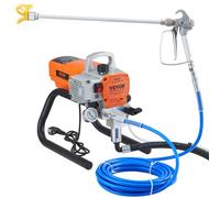 VEVOR Pulvérisateur sans Air avec Tuyau Haute Pression, Pistolet de Peinture Murale Plafond 1800 W, 3000 PSI, 1,8 L/min, Pression de Pulvérisation Réglable, pour Peinture Intérieure Extérieure