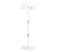 VEVOR Pupitre de Conférence 104,5 cm, Podium sur Pied en Acrylique, Lutrin pour Présentation avec Large Surface de Lecture et Pinces à Livres, Angle Réglable, pour Bureau École Mariage Concert