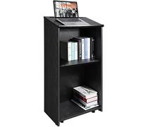 VEVOR Pupitre de Conférence 60 x 36 x 120 cm Podium de Présentation en Bois MDF Plan Incliné avec Étagère de Stockage et 4 Roulettes Lutrin pour Présentation Réception Bureau École Église Restaurant