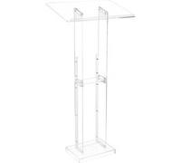 VEVOR Pupitre de Conférence Podium en Acrylique 126,5cm Pour Bureau École Mariage Concert Transparent