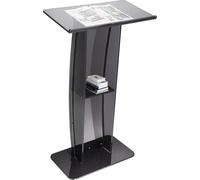 VEVOR Pupitre debout Pupitre d'orateur 685 x 330 x 1198 mm, support de podium avec large surface de lecture et étagère de rangement, bureau debout pour église, bureau, école, podium noir capacité de c