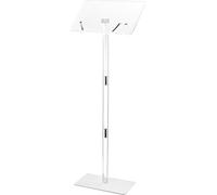 VEVOR Pupitre d'orateur en acrylique (1,22 m), bureau portable pour ordinateur portable avec serre-livres & large surface de lecture & angle réglable, à poser au sol pour salles de classe mariages con