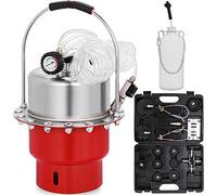 VEVOR Purgeur de Frein 5 l, purgeur de Frein pneumatique à air comprimé 0-10 Bar, purgeur de Freins, purgeur de Frein (Rouge)