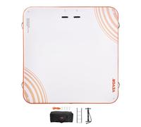 VEVOR Quai flottant gonflable, 2,13 x 2,13 m, plate-forme de quai gonflable tapis de quai flottant antidérapant avec sac de transport portable échelle amovible, radeau d'île pour piscine, plage, océan