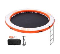 VEVOR Quai flottant gonflable, ø 2,43 m, plate-forme de quai gonflable piscine en maille ø 1,52 m, tapis d'eau à plate-forme antidérapante avec sac portable échelle amovible pour détente piscine plage