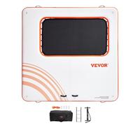 VEVOR Quai flottant gonflable, 3,04x3,04 m plate-forme de quai gonflable avec piscine en maille trampoline 1,21x2,13 m tapis d'eau antidérapant sac portable échelle amovible pour détente piscine plage