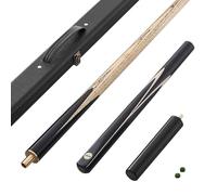 VEVOR Queue de billard articulée 1447,8 mm, 540 g, canne de billard avec rallonge, embout en cuir de 9,7 mm et étui en bois, queue de snooker pour table de billard professionnelle, bar, maison, bureau