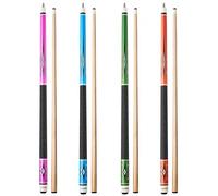 VEVOR Queue de billard, lot de 4, canne de billard 1473,2 mm, en érable canadien, avec anneau de connexion ABS, 510 g, 538 g, 566 g, 595 g, pour table de billard professionnelle, bar, maison, bureau
