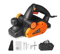 VEVOR Rabot Électrique Filaire Largeur 82,55 mm Raboteuse à Bois à Main Profondeur 2 mm 16500 tr/min Outil Menuiserie Finition Lisse pour Bricolage Travail Rabotage du Bois Chanfreinage Bois, FCC-SDoC