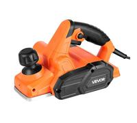 VEVOR Rabot Électrique Filaire Largeur de Coupe 82 mm Raboteuse à Bois à Main 650 W 16800 tr/min Profondeur Coupe Réglable 2 Lames Outil de Menuiserie pour Travail Chanfreinage Bois, Finition Lisse