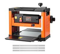 VEVOR Raboteuse Bois Électrique 3 Lames, Table de Travail Largeur 33 cm, Moteur Puissant 2000 W, 23500 tr/min, Double Rouleau, Protection Contre Surcharges, Vitesse Unique, pour Bois Durs et Tendres