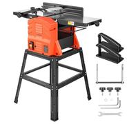 VEVOR Raboteuse Dégauchisseuse 2,4 hp Dégauchisseuse d'Établi 25,4x92,5 cm pour Bricolage Menuiserie, 8000 tr/min, avec Support, Tête de Coupe Droite à 2 Lames, Profondeur de Coupe Réglable 0-3 mm