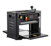 VEVOR Raboteuse Dégauchisseuse à Bois 30,1x33 cm Raboteuse Stationnaire 15 A 1800 W Rabot d'Épaisseur Automatique Électrique Deux Lames Acier Rapide 23500 tr/min Faible Bruit pour Bois Dur et Tendre