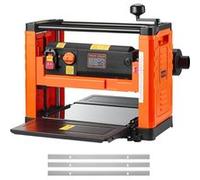 Raboteuse Bois Électrique 3 Lames-VEVOR-Moteur 2000 W-Table de Travail Largeur 33 cm-23500 tr/min-Protection Contre Surcharges