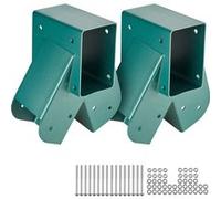 VEVOR Raccord Balançoire 2PCS Connecteur Balançoire A en Acier au Carbone Support Milieu Poteau Poutre Bois Intérieur Extérieur avec Matériel Montage pour Pieds 10,2x10,2 cm, Poutre 10,2x15,2 cm, Vert