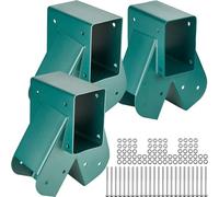 VEVOR Raccord Balançoire 3PCS Connecteur Balançoire A en Acier au Carbone Support Milieu Poteau Poutre Bois Intérieur Extérieur avec Matériel Montage pour Pieds 10,2x10,2 cm, Poutre 10,2x15,2 cm, Vert