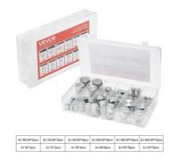 VEVOR Raccords Hydrauliques JIC 72 PCS Kit Bouchons Hydrauliques Robustes en Acier Galvanisés avec Filetage de Précision, Kit Raccords de Tuyau Hydraulique, Tailles de Tableau de Bord 4/6/8/10/12/16