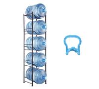 VEVOR Rack à bonbonnes 5 niveaux 1 rangée – Capacité 5 x 18,9 L – Noir