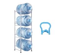 VEVOR Rack à Bonbonnes Support 6 Bouteilles d’Eau à 4 Niveaux 1 Rangée Maison