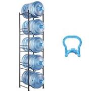 VEVOR Rack à Bonbonnes en Métal 5 Niveaux 1 Rangée Capacité 5GAL Noir Pour Espace de Vie noir