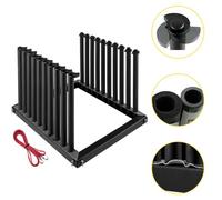 VEVOR Rack à Pare-brise 9 Places, Support de Pare-brise pour Camion en Acier, Support de Vitre Automobile de 60 cm de Hauteur, avec Coussinet en PVC et Rembourrage en Mousse, pour Transport du Verre